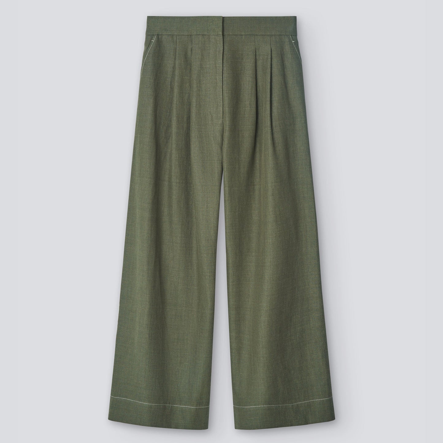 Green/Grey Straight Fit Trousers