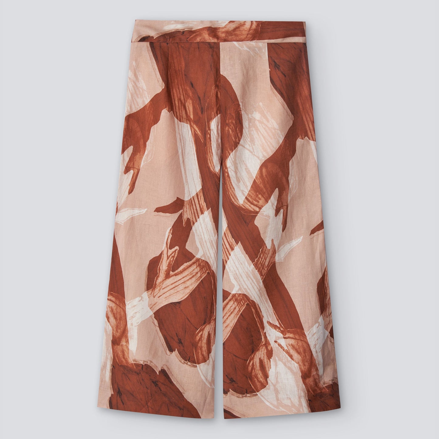 Orange Print Printed Ankle-Length Trousers