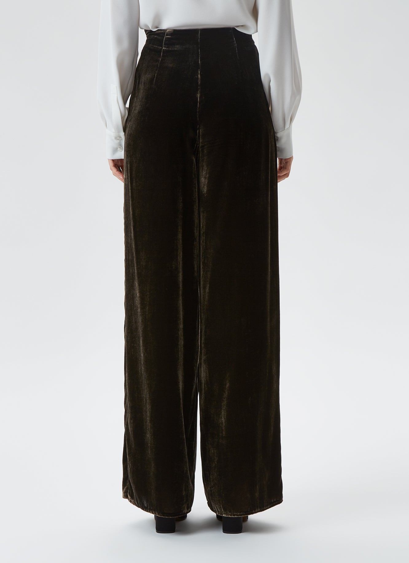 Brown Velveteen Fluid Trousers