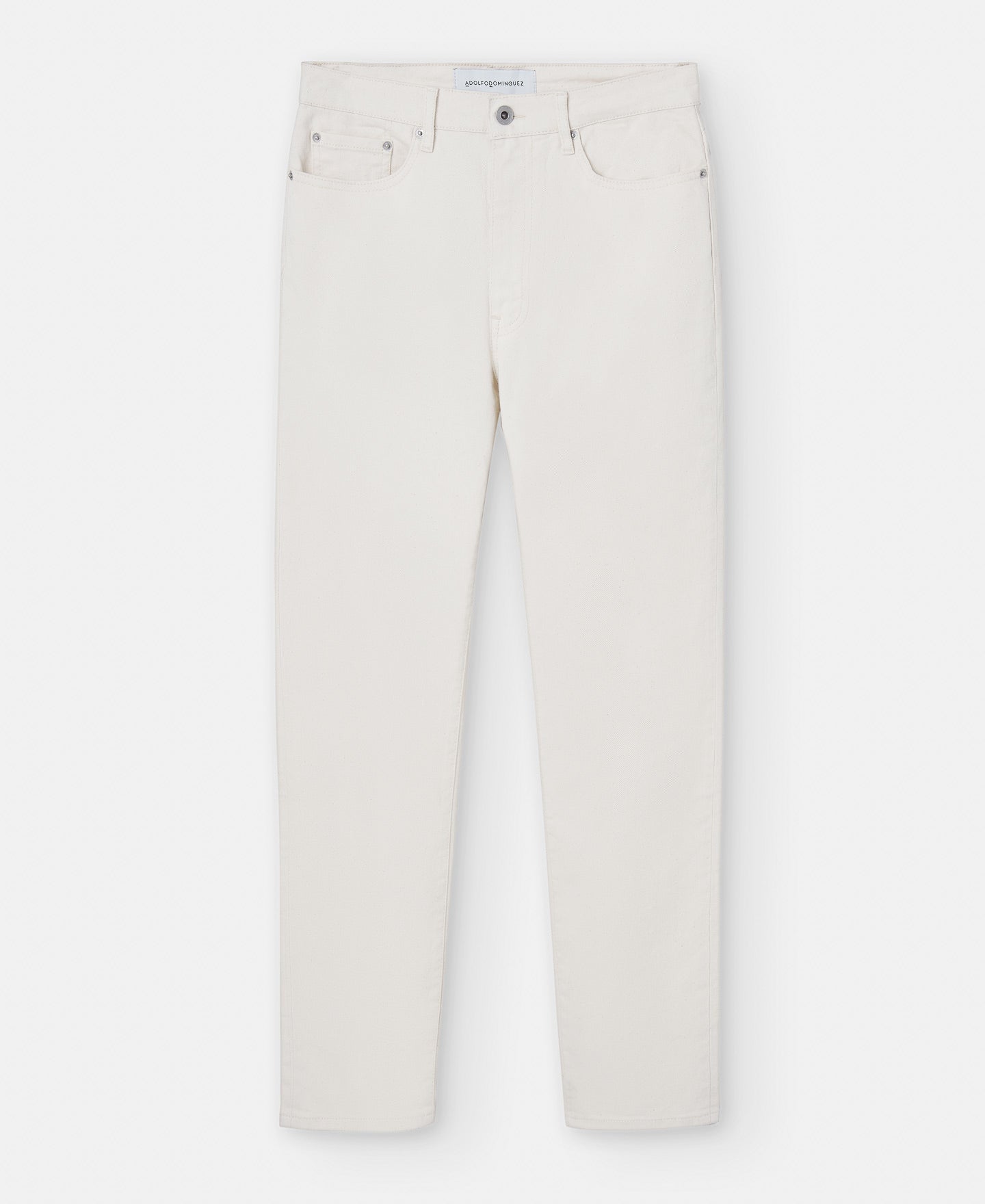 Ecru Organic Cotton Denim Trousers