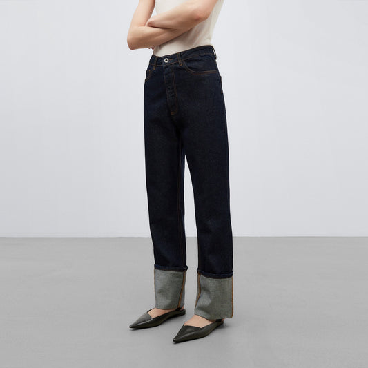 Denim Blue Five Pockets Denim Trousers