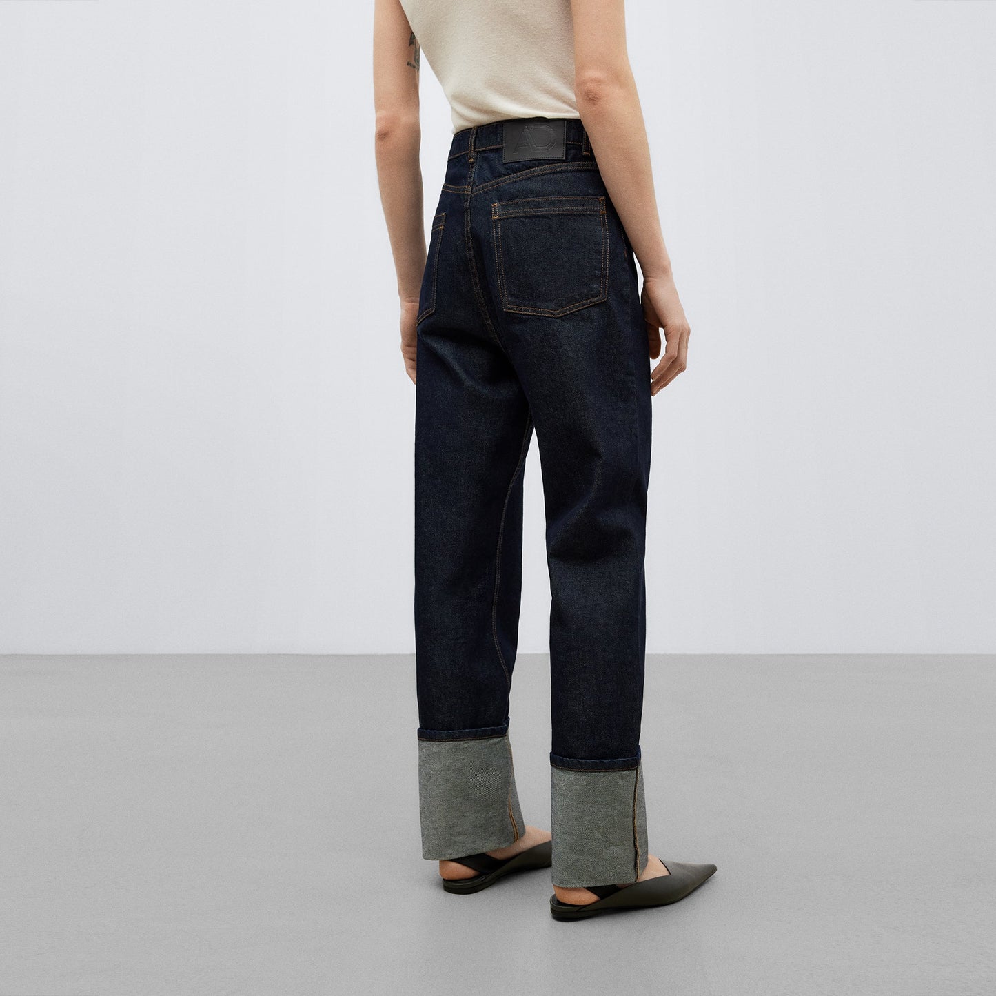 Denim Blue Five Pockets Denim Trousers