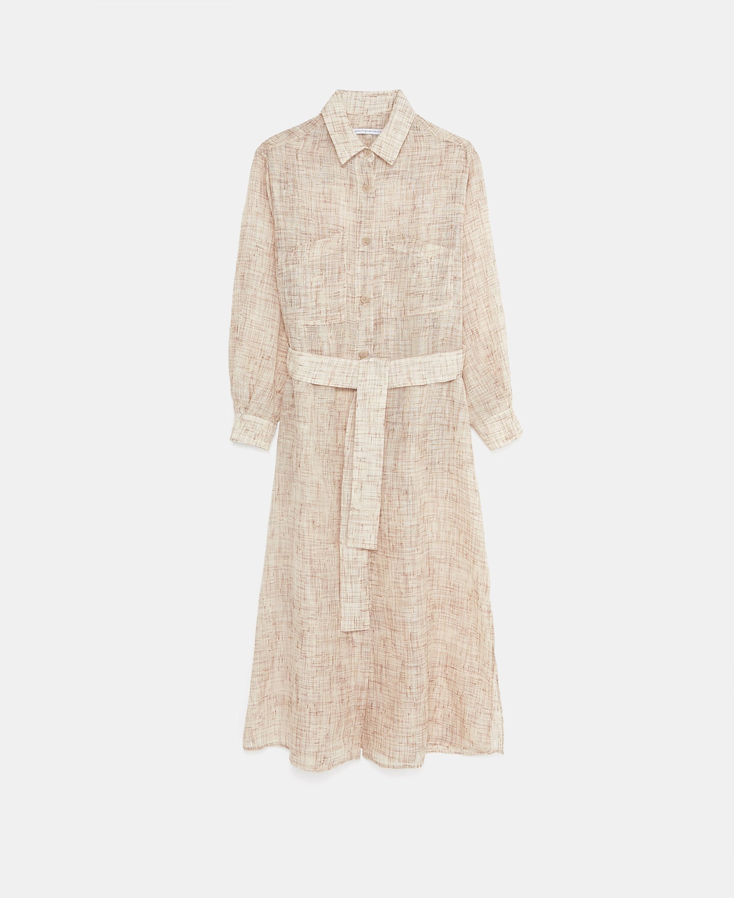 Sand Melange Heron Shirt Dress