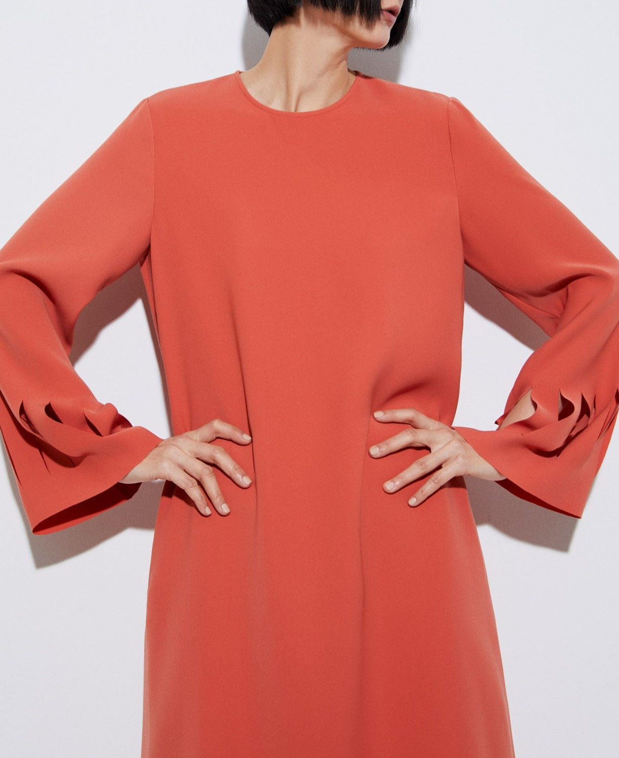 Orange Recycled Polyester Dress