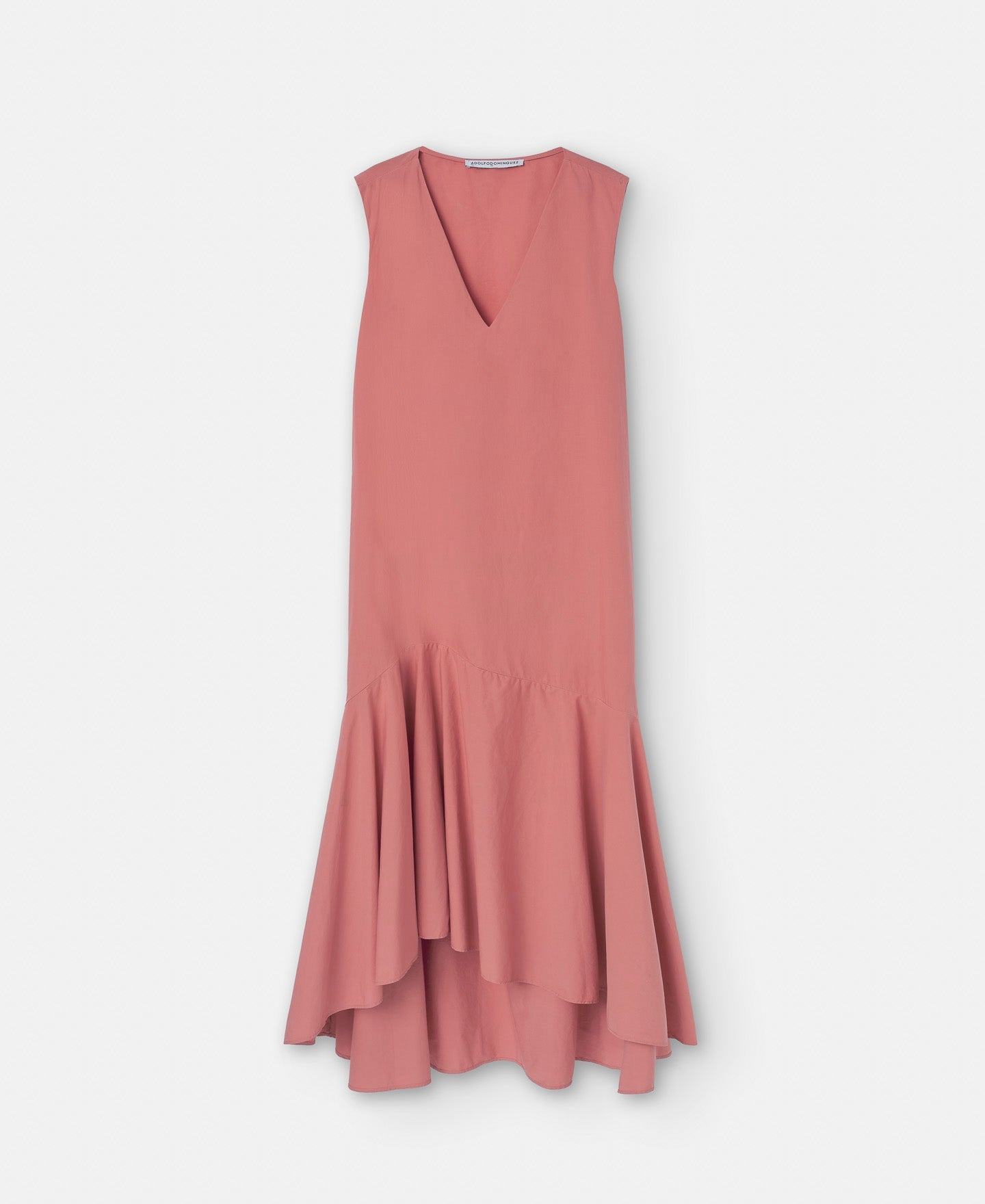 Salmon Responsible Cotton V-Neck Dress