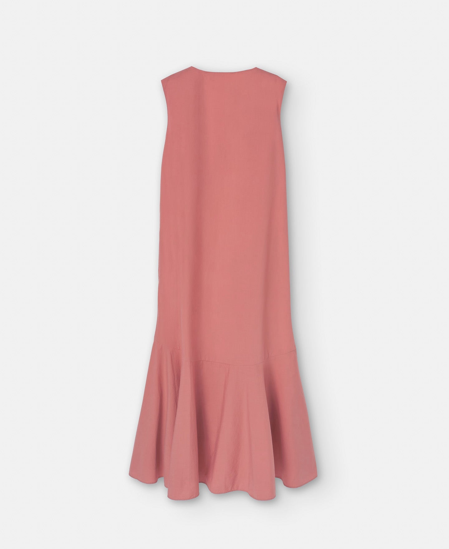 Salmon Responsible Cotton V-Neck Dress