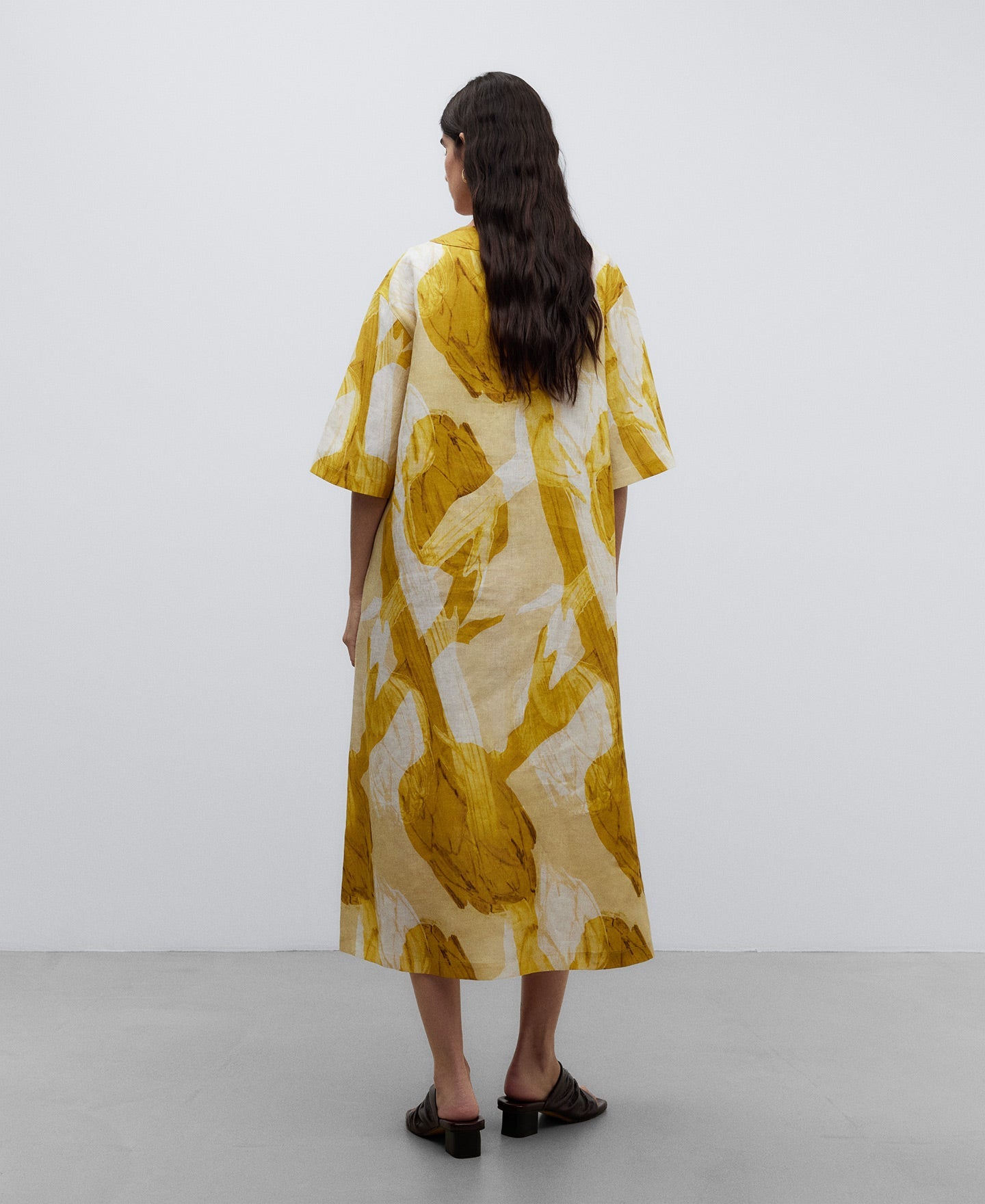 Yellow Print Yellow Printed Dress