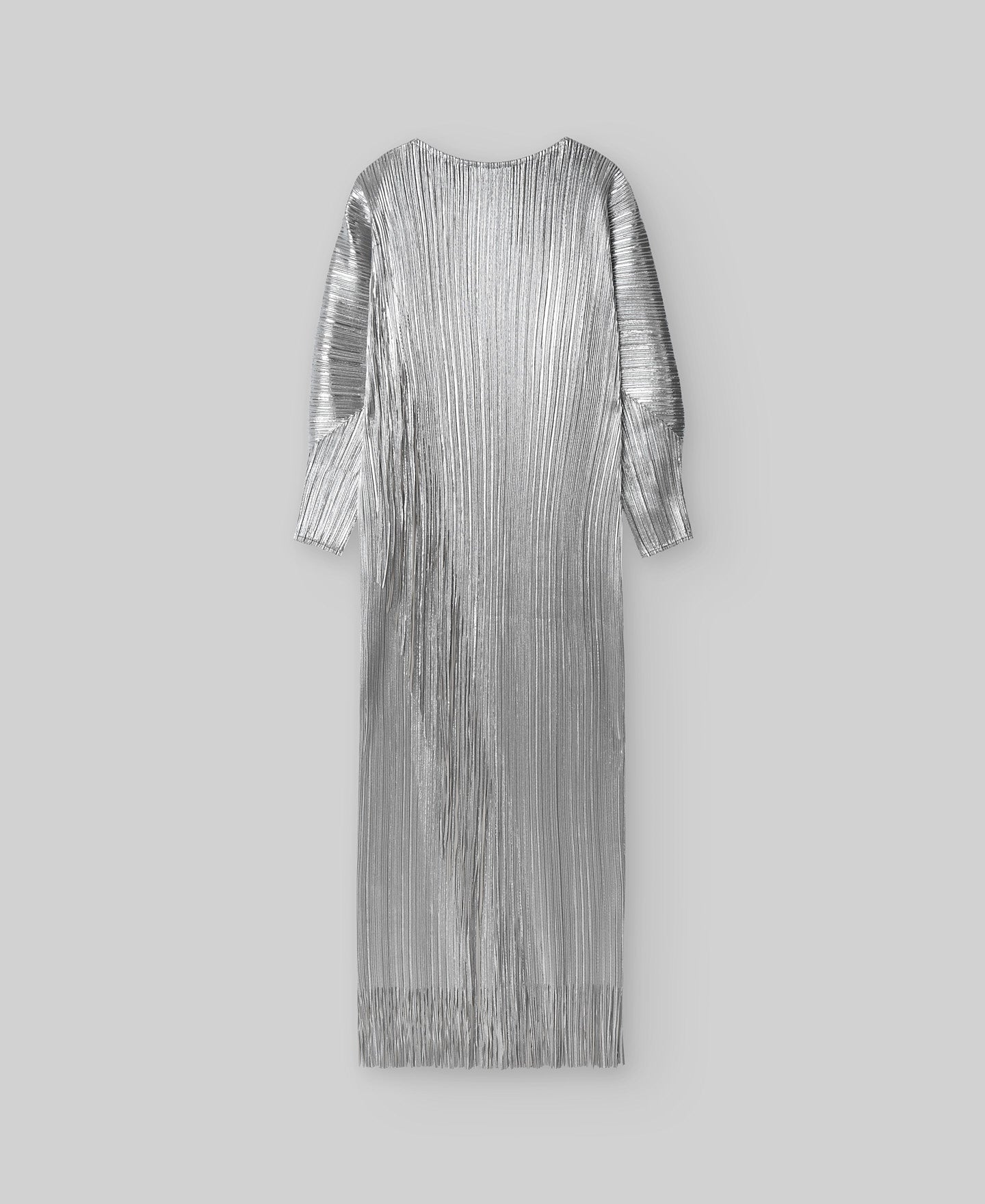 Silver crinkle dress woman in silver