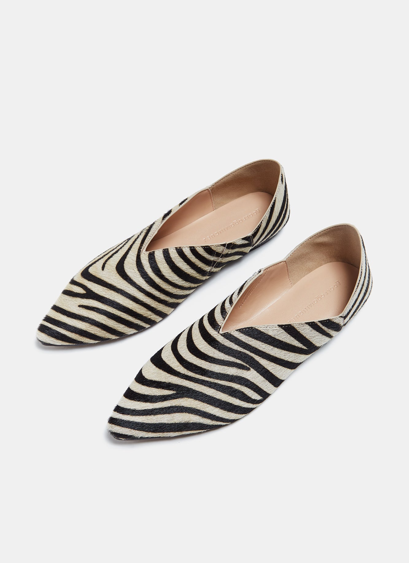 Animal Print Leather Slipper With Collapsible Heel