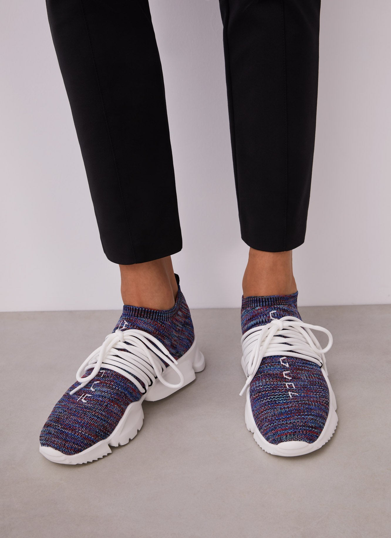 Multicolor Jacquard Ankle Sock Sneakers