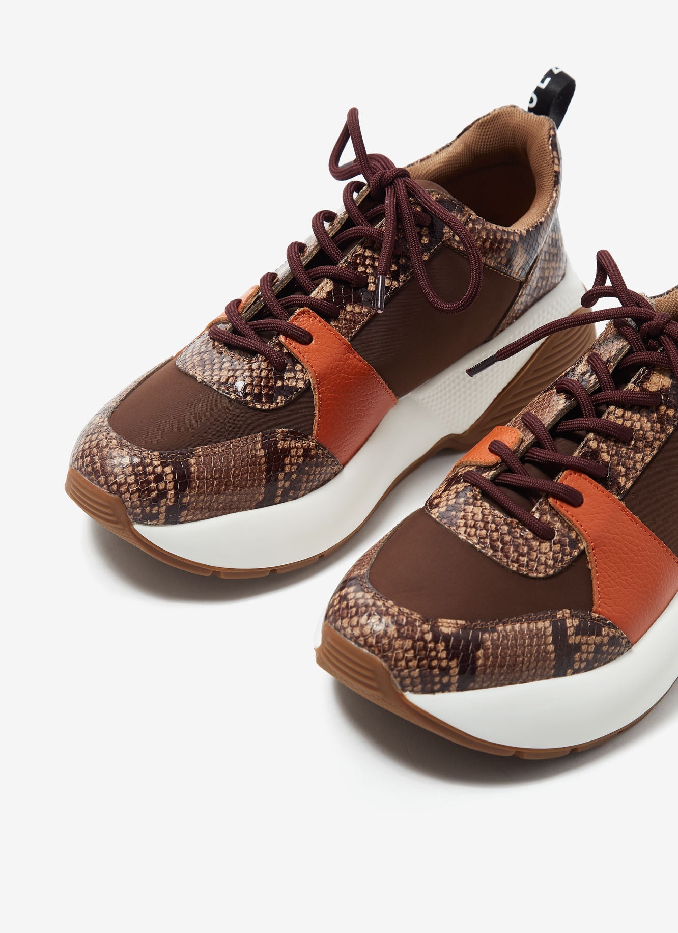 Animal Print Chunky Sneakers With Animal Print