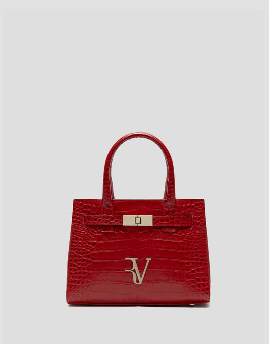 Mini Millie Satchel bag engraved coconut red