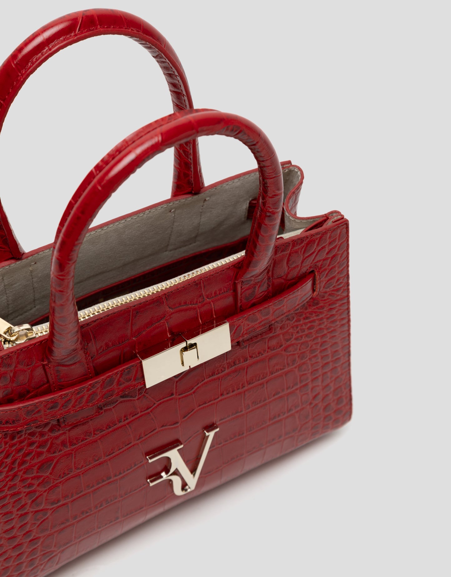 Mini Millie Satchel bag engraved coconut red