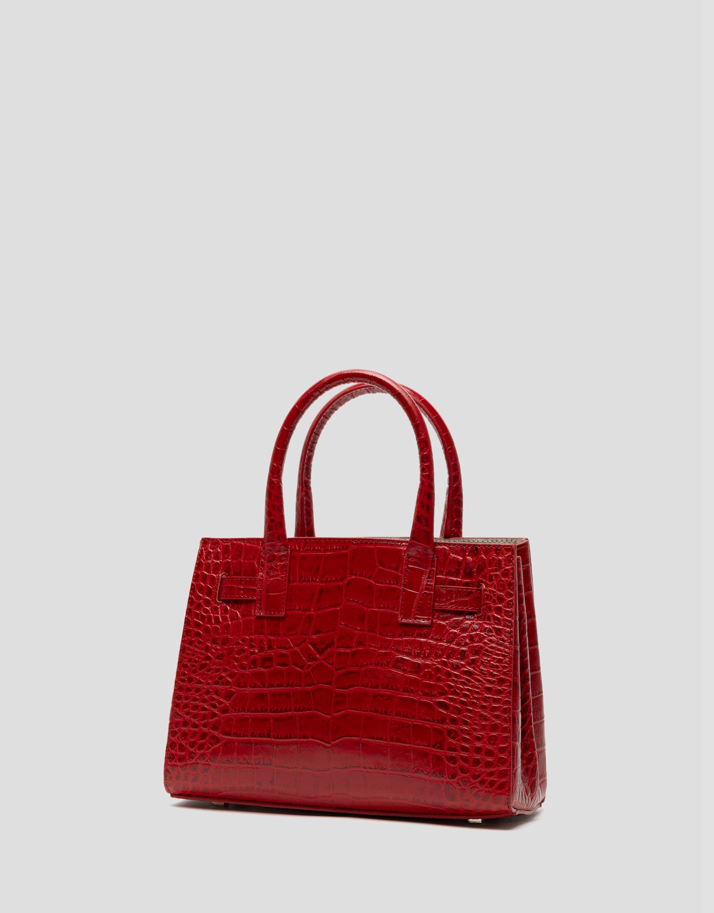 Mini Millie Satchel bag engraved coconut red