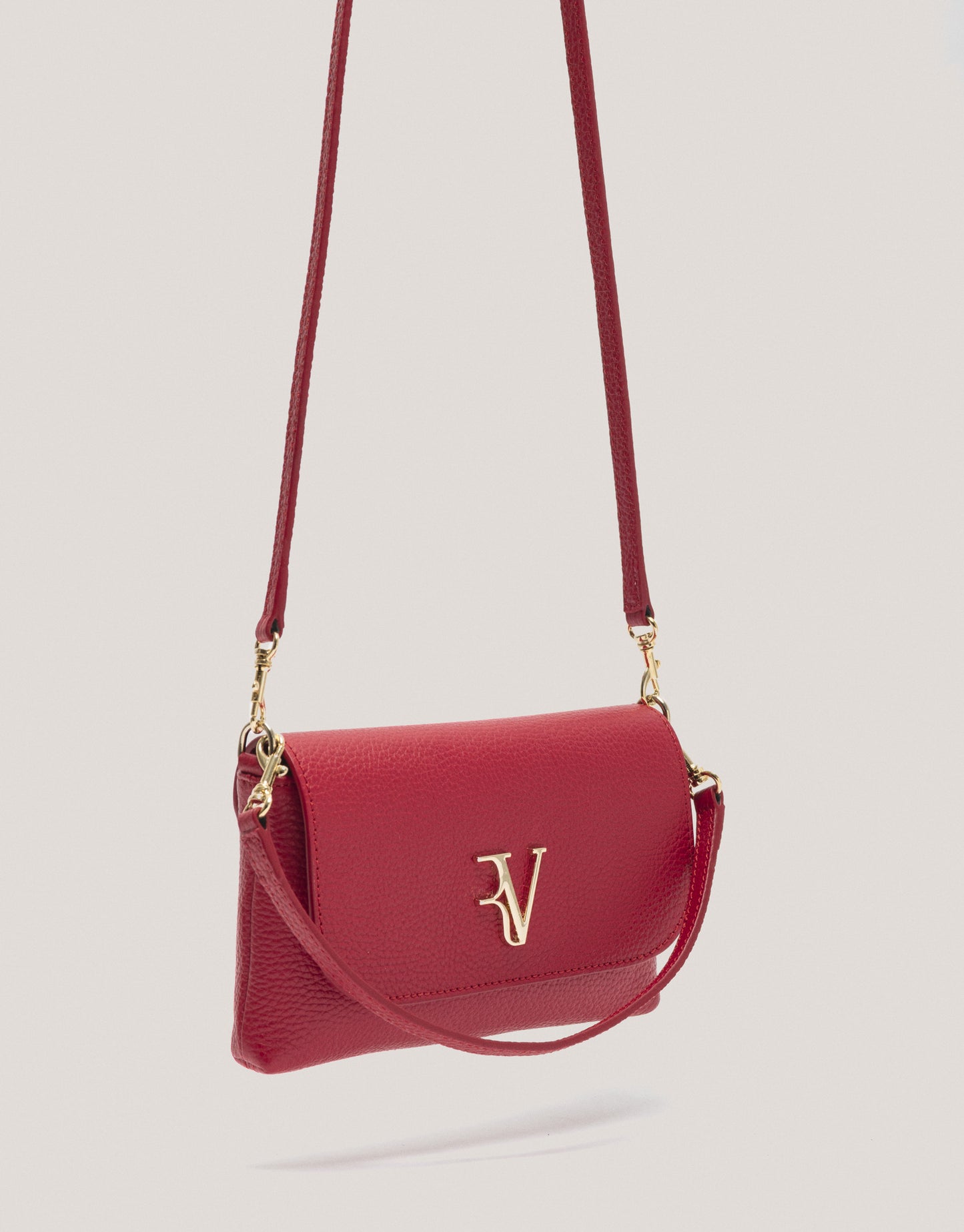 Red leather Rita handbag