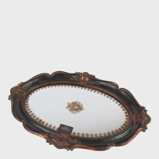 Black Mirrored Serving Tray 30 cm