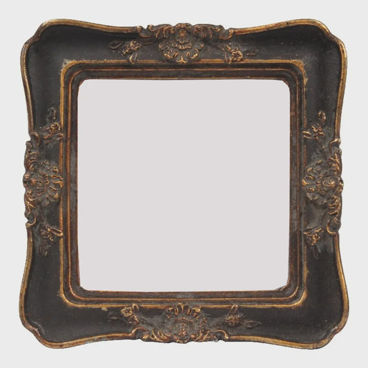 Baroque Black and Gold Square Photo Frame 10.5 cm