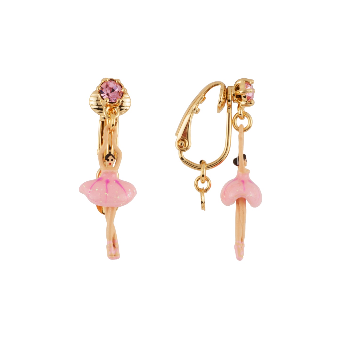 Mini Pas de Deux Mini Ballerina Pink Earrings | AEMDD101T/2