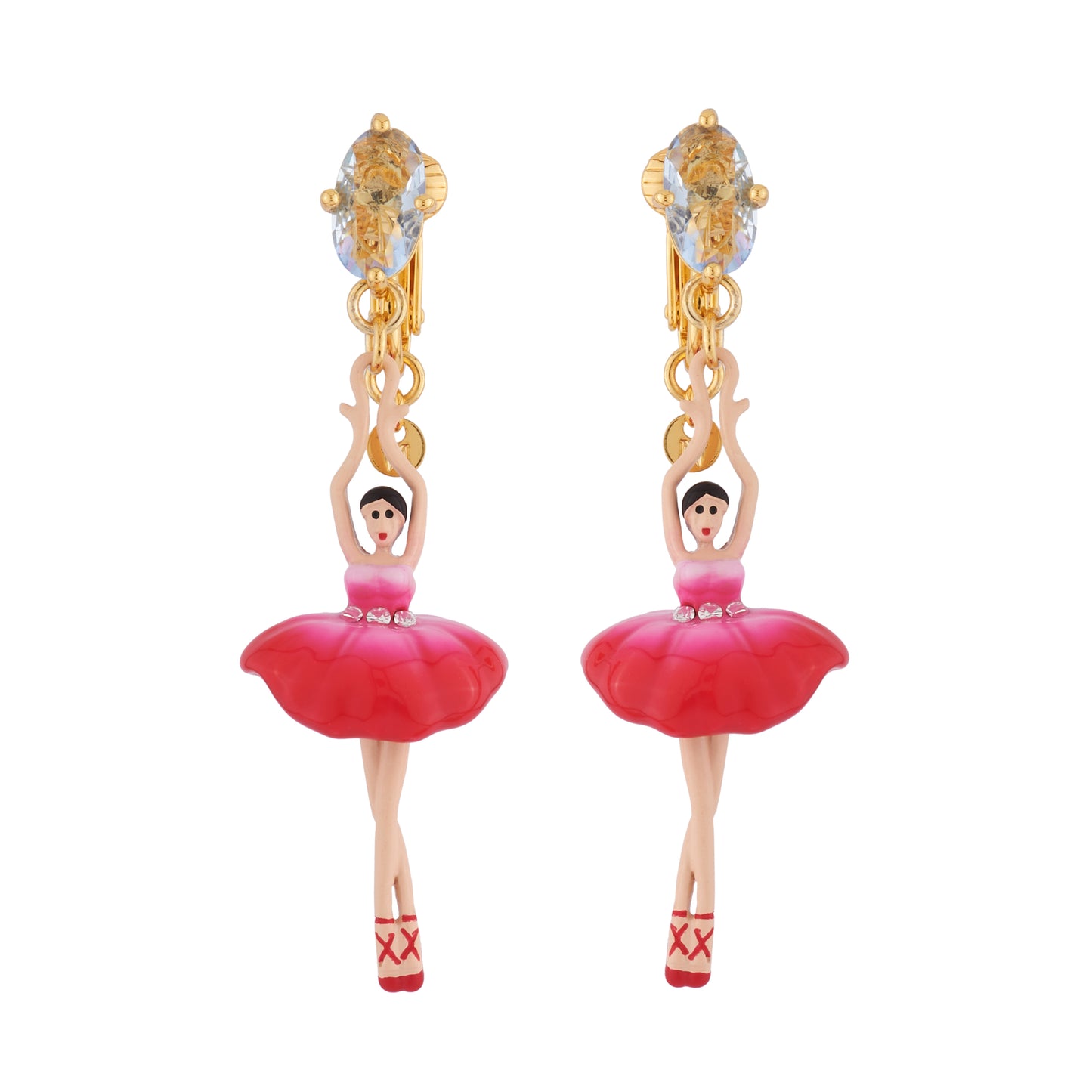 Faceted Crystal HotPink Pas De Deux  |AIDDA 1151