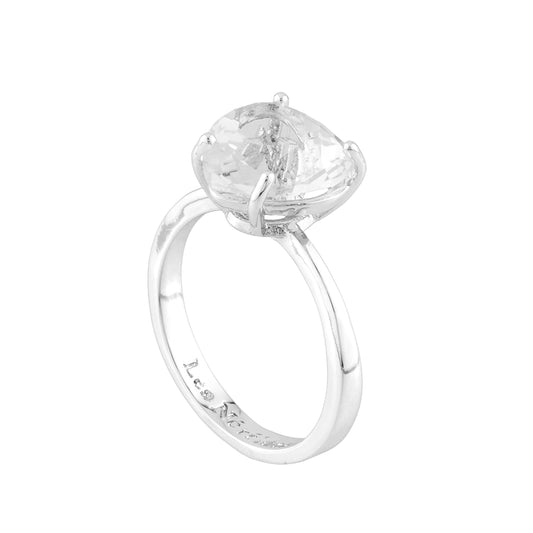Silver Hearthstone La Diamantine Solitaire Rings | AILD617/31