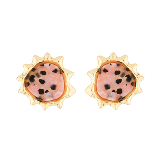 Splash Pink & Black Earrings | AJSP1042