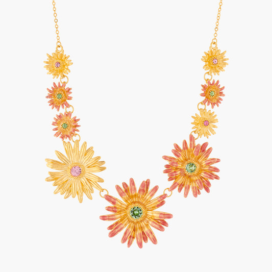 Flower Of Love And Crystals Collar Necklace | ALFA3021