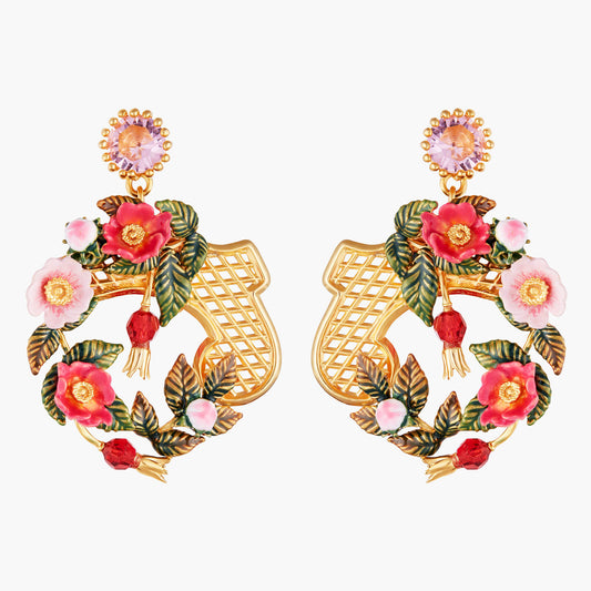 Rose Bush On Trellis Earrings | AMAR1021