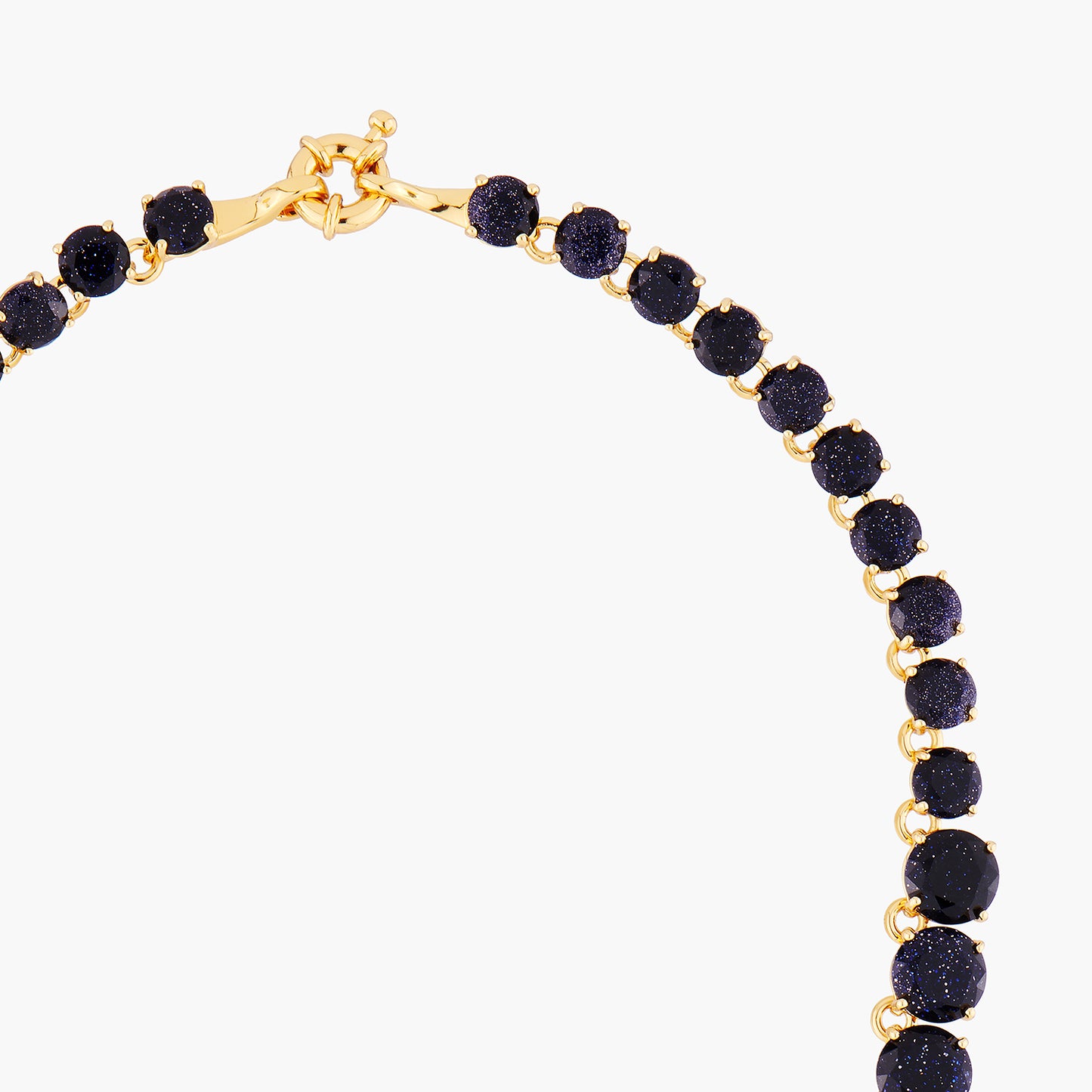 Deep Sparkling Blue Round Stones La Diamantine Choker Necklace | AMLD3321