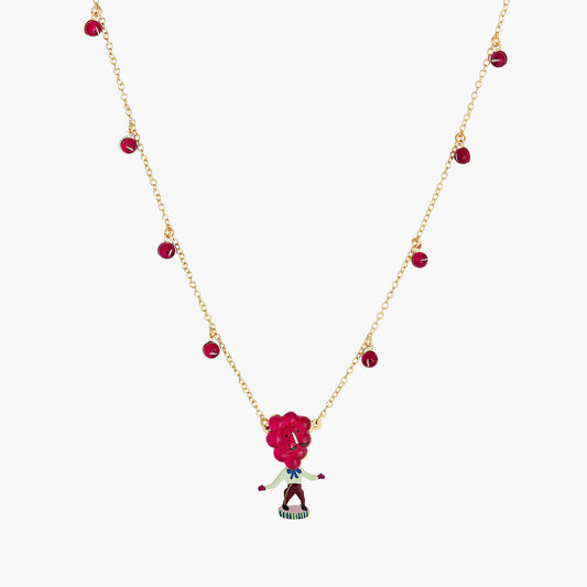 Fruit Circus Juggling Grapes Pendant Necklace | ANFC3041