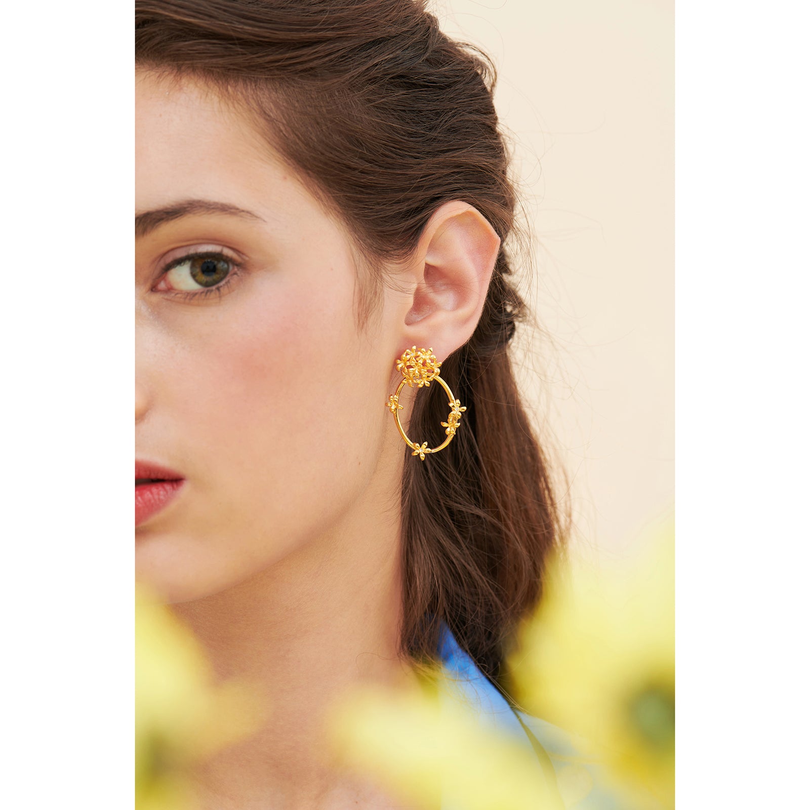 Star Jasmine Hoop Earrings | ANJA1041 – Love Persimmon