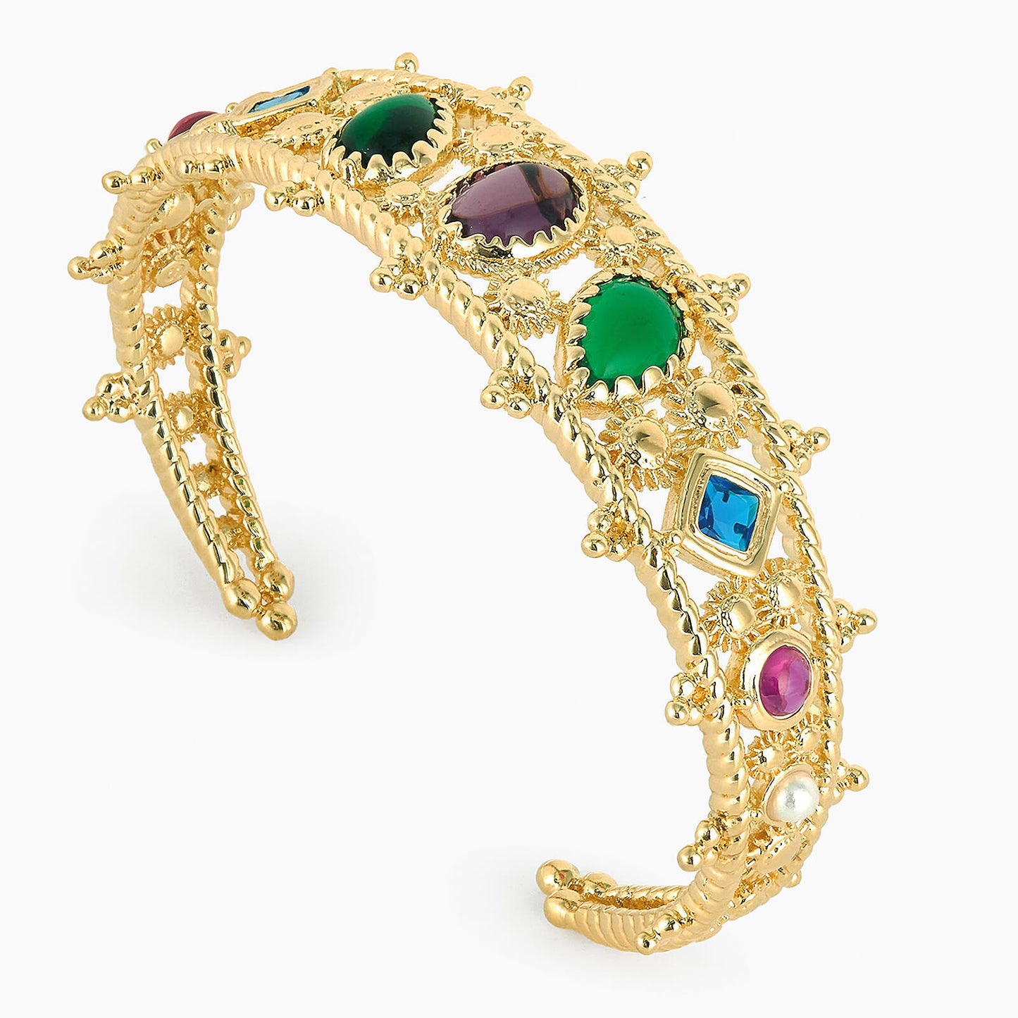 Coloured Stones Bangle Bracelet | APJS2011