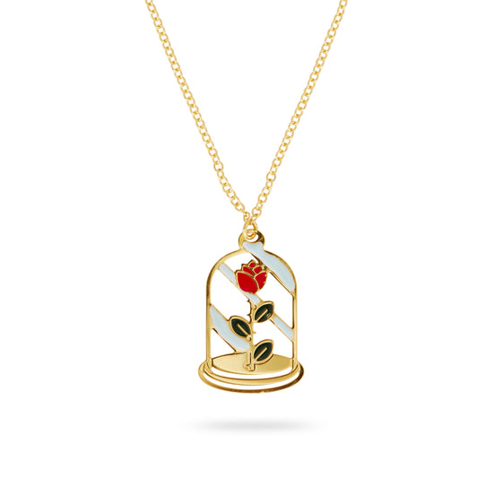 Enchanted rose pendant necklace | AQUI3011