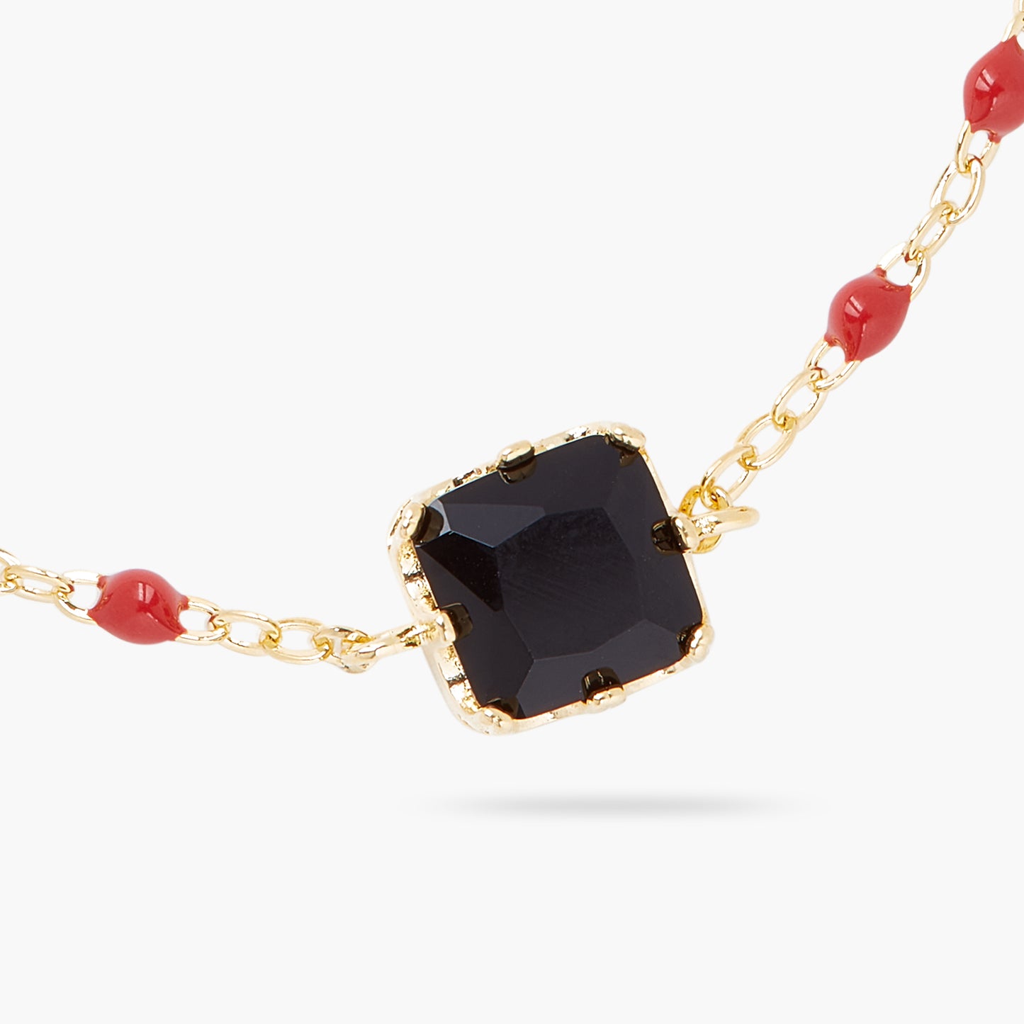 Black Square Stone Thin Bracelet | ARCL2011