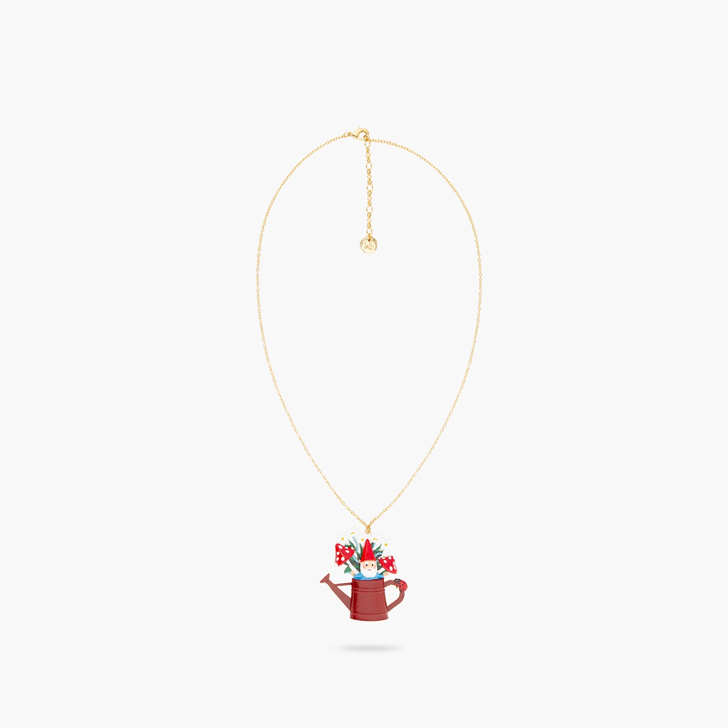 Garden Gnome And Watering Can Pendant Necklace | ARCP3101
