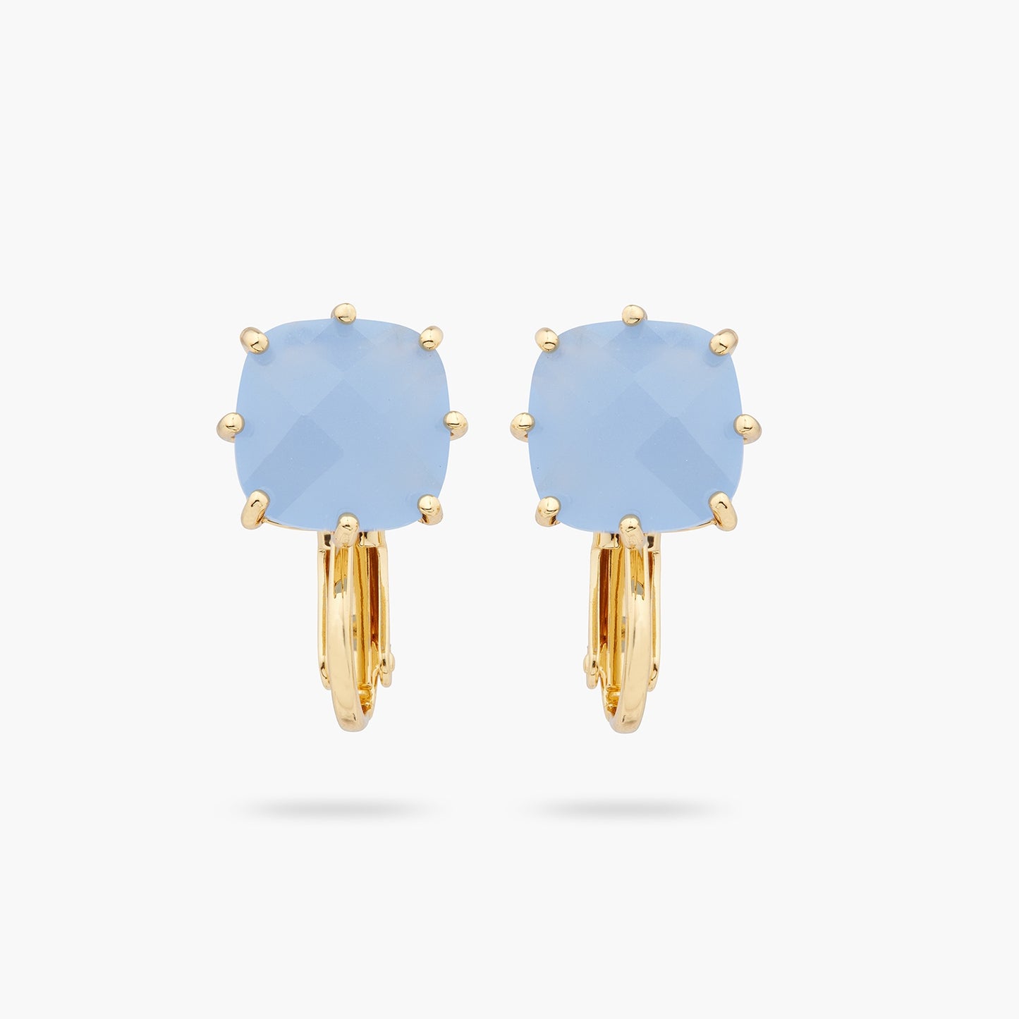 Sky Blue Diamantine Square Stone Earrings | ARLD1011