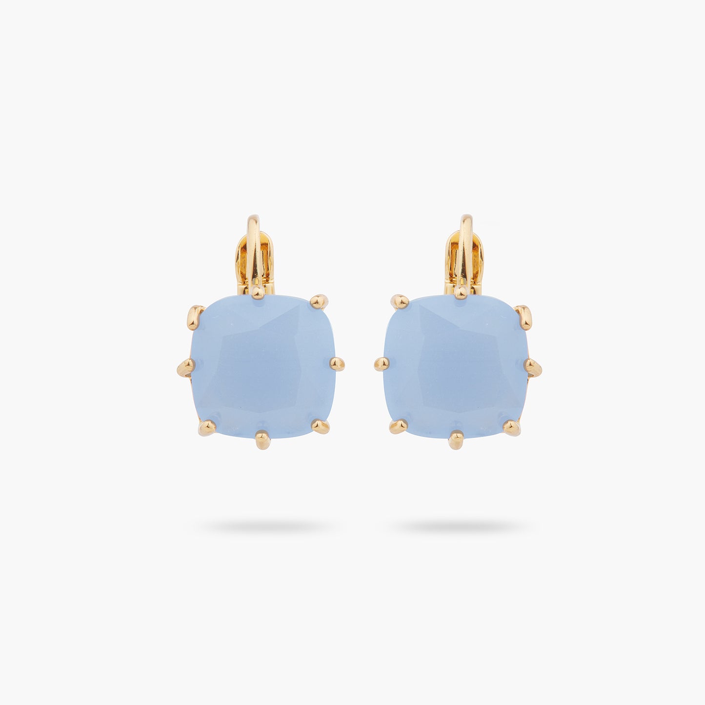 Sky Blue Diamantine Square Stone Earrings | ARLD1011