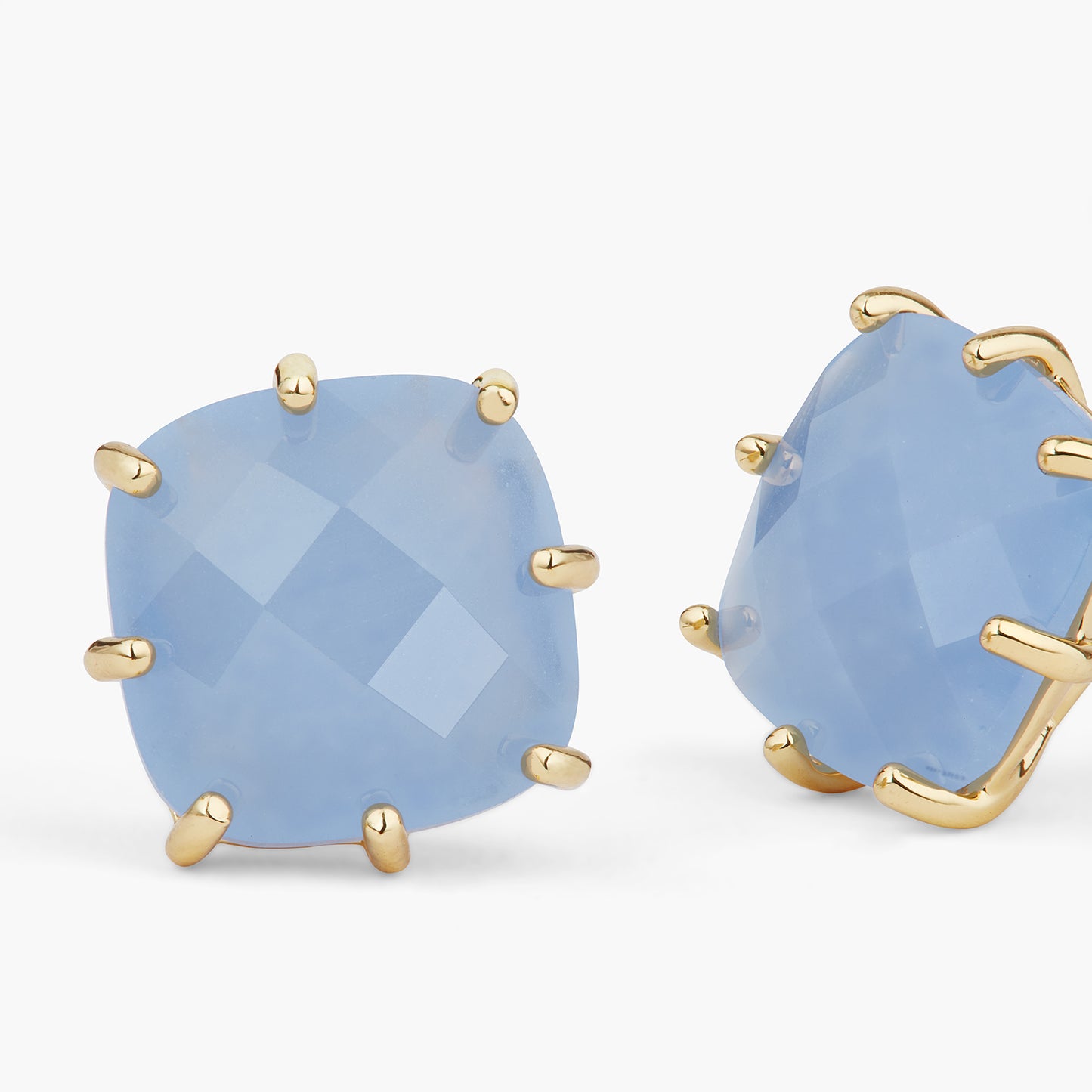 Sky Blue Diamantine Square Stone Earrings | ARLD1011