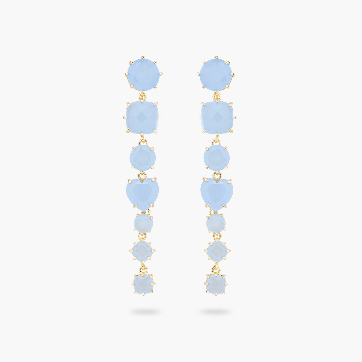 Sky Blue Diamantine 7 Stone Earrings | ARLD1211