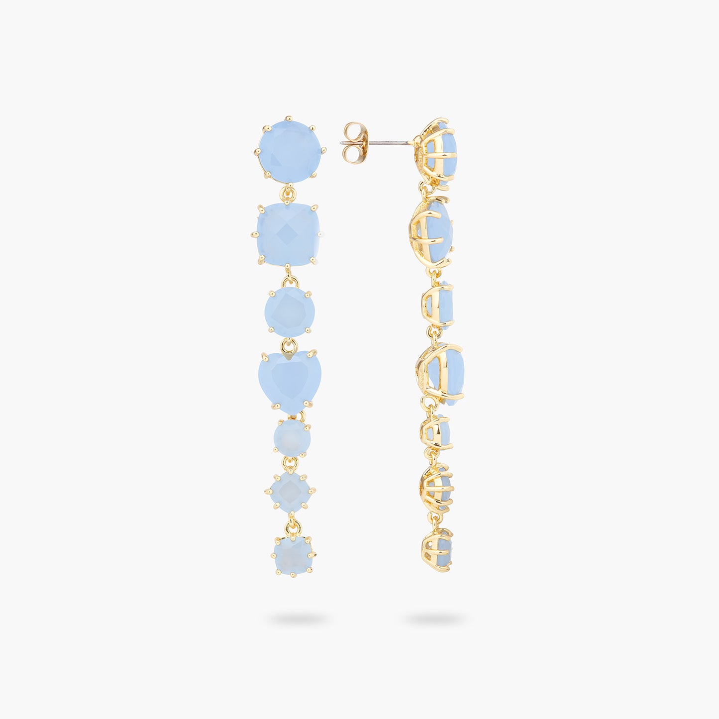 Sky Blue Diamantine 7 Stone Earrings | ARLD1211