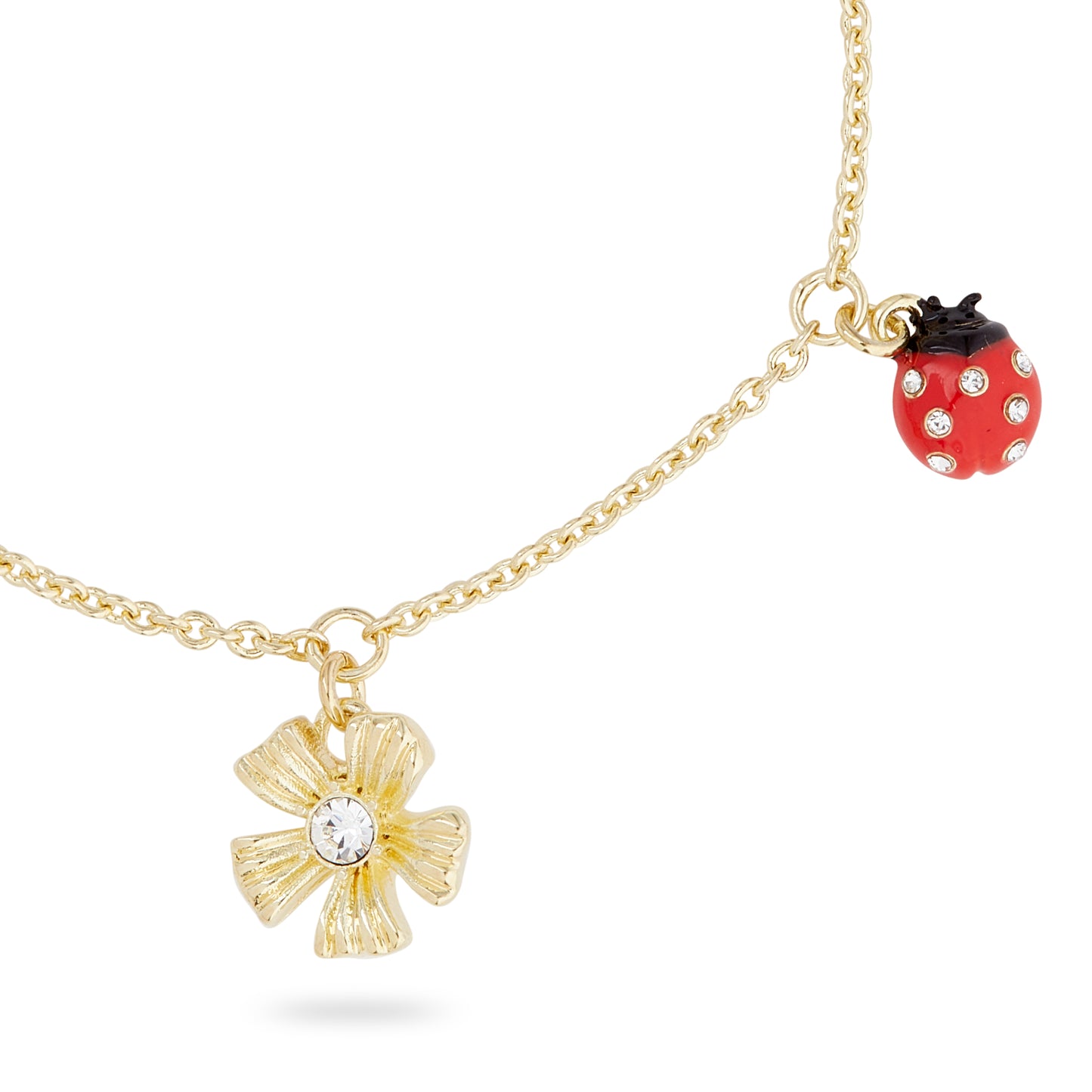 Ladybirds And Wood Anemone Fine Bracelet | ARLP2021