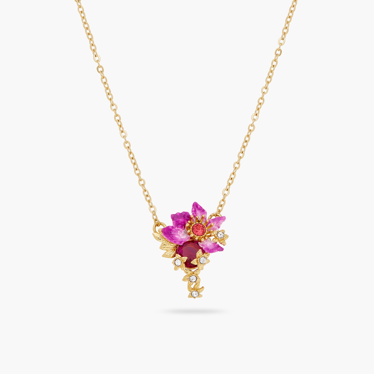 Purple Bauhinia Flower Pendant Necklace | ARPA3051