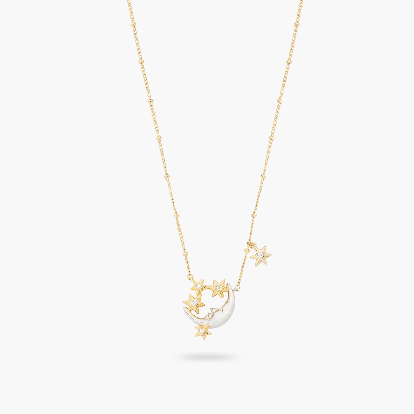 Moon And Star Pendant Necklace | ASAM3011