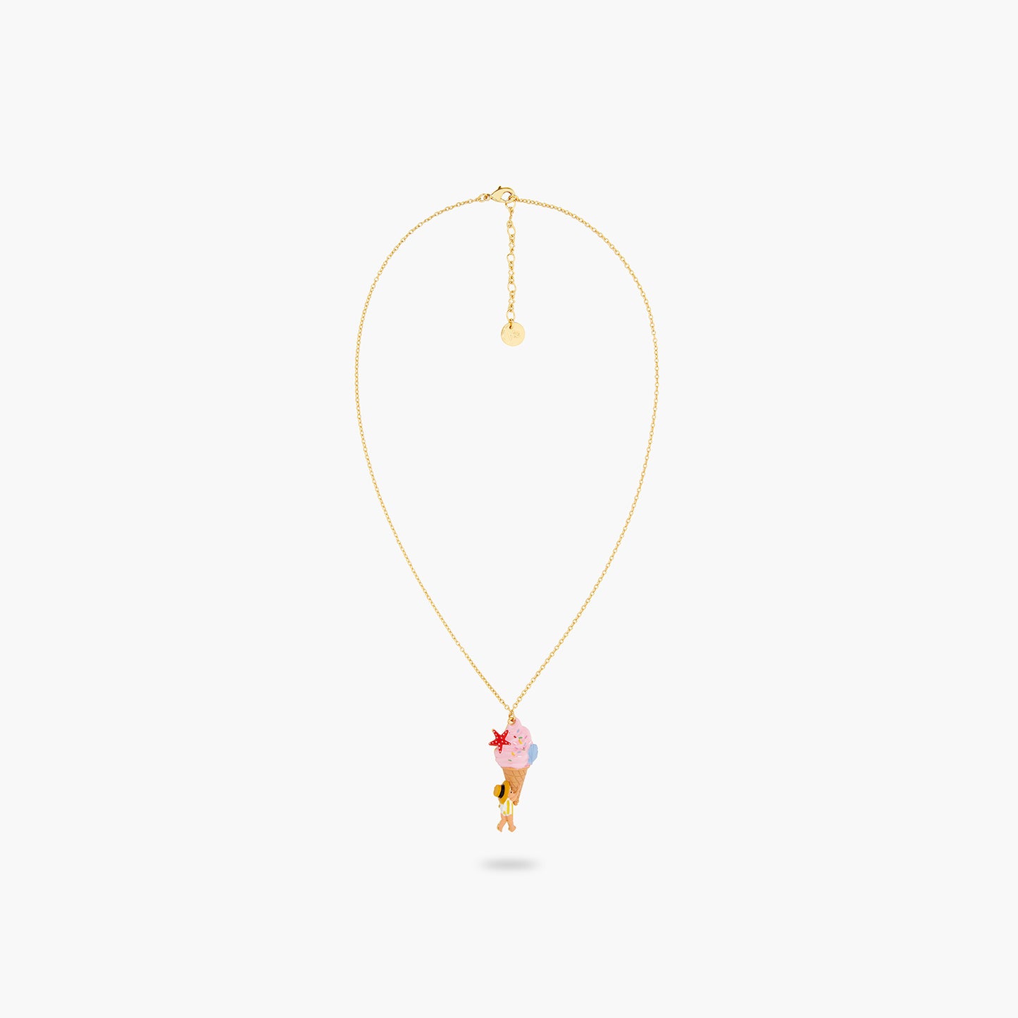 Gelato, Seashell And Garden Gnome Pendant Necklace | ATCP3061