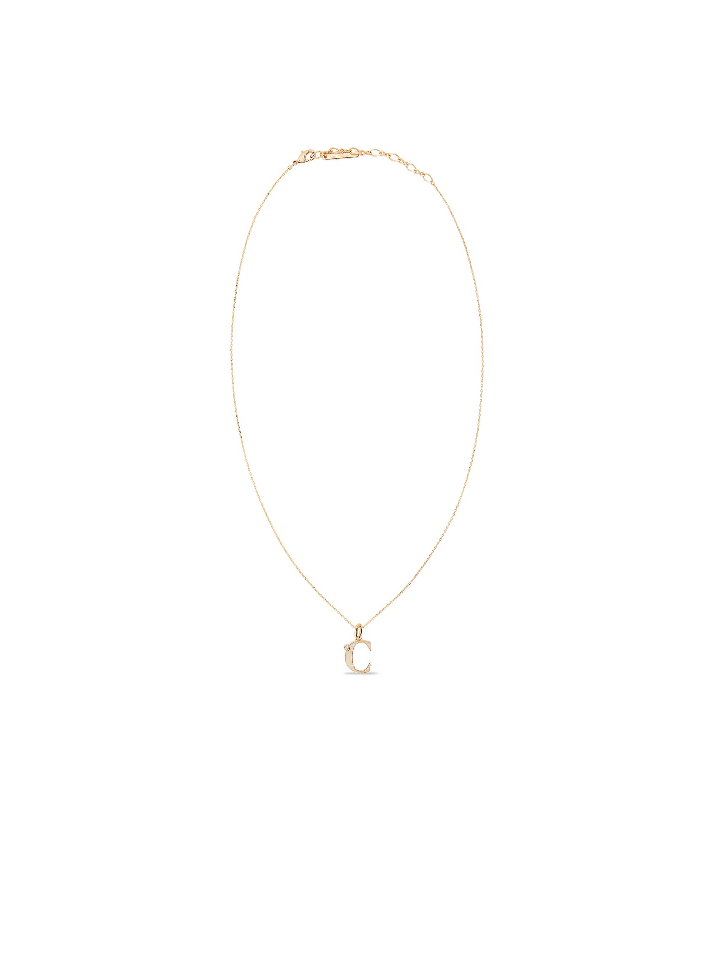 Letter C Pendant Necklace | AUAB3031