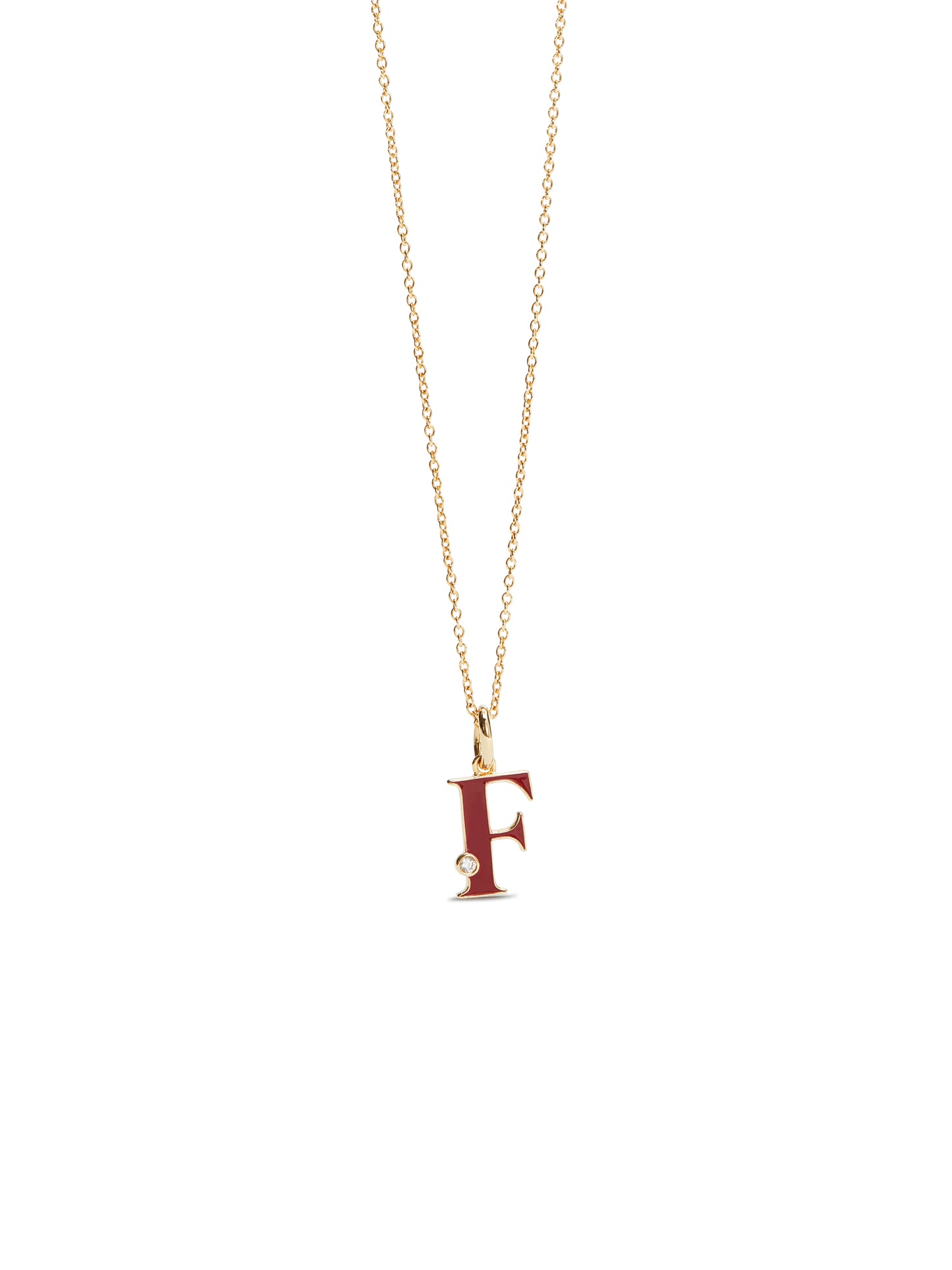 Letter F Pendant Necklace | AUAB3061