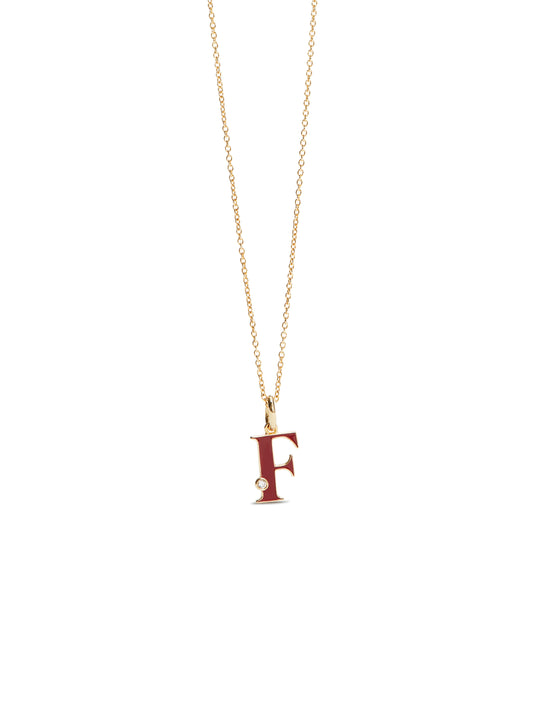 Letter F Pendant Necklace | AUAB3061