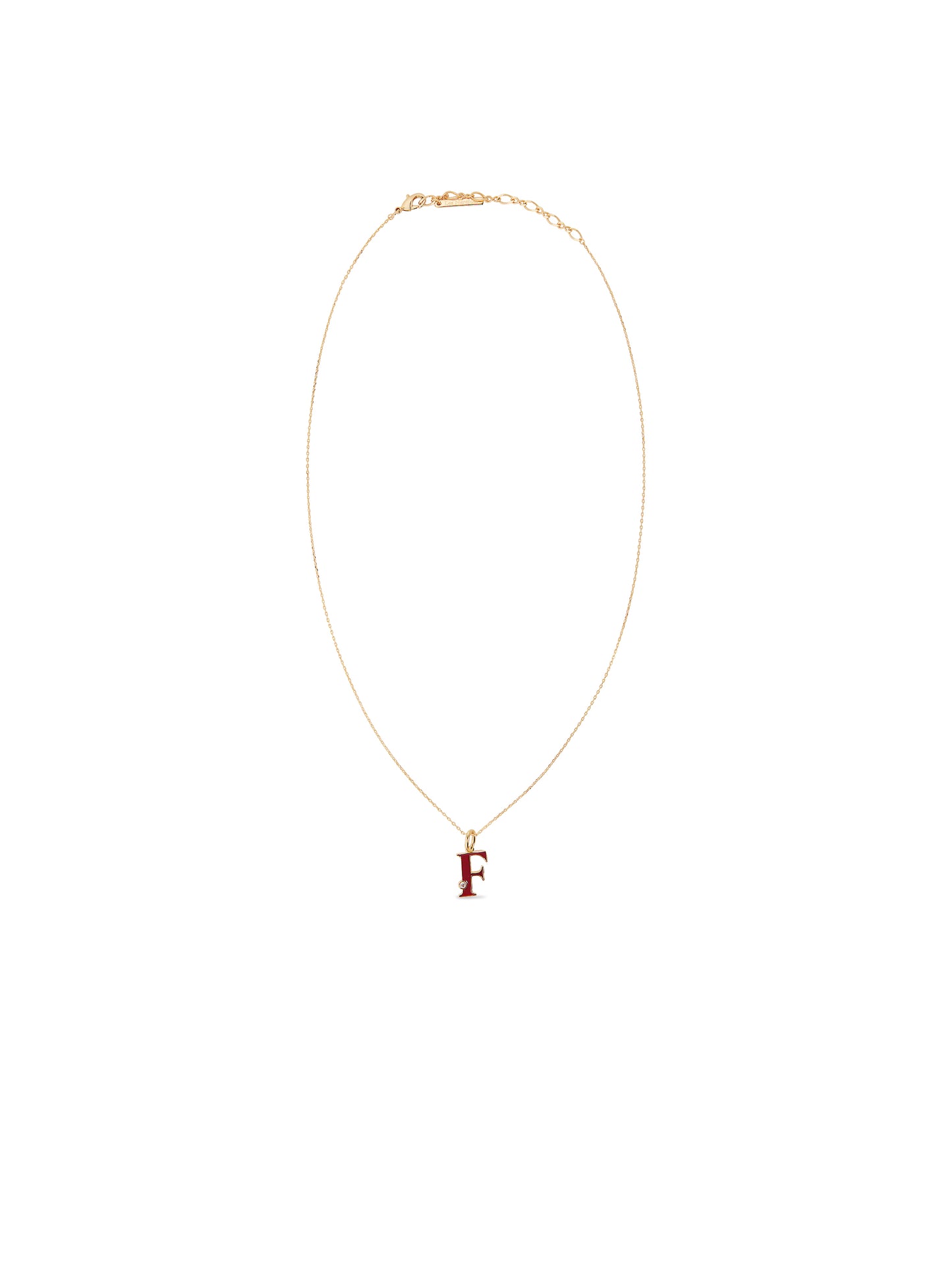 Letter F Pendant Necklace | AUAB3061