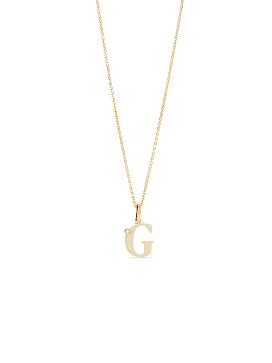 Letter G Pendant Necklace | AUAB3071