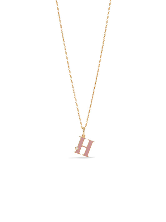 Letter H Pendant Necklace | AUAB3081