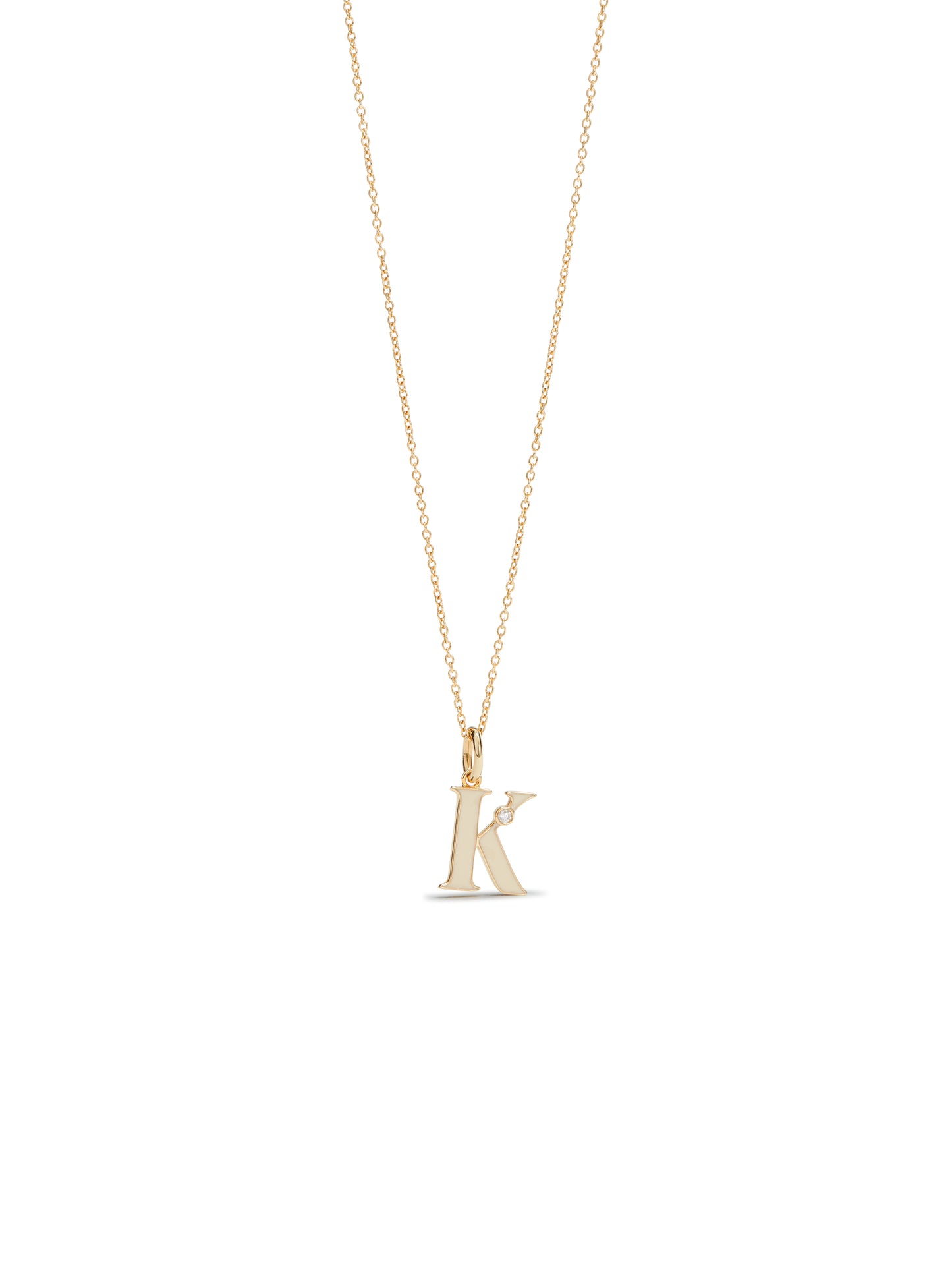 Letter K Pendant Necklace | AUAB3111